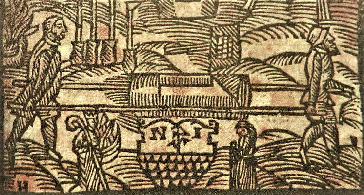 Dřevořez včelařů nesoucích úl, 16. století