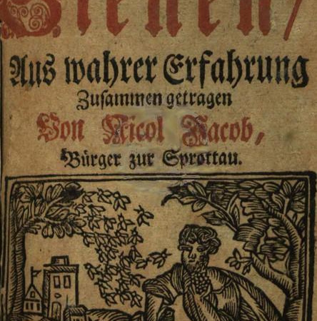 Titulní list včelařské knihy Nickela Jacoba z roku 1568