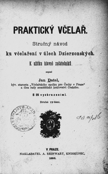 Praktický včelař - stručný návod ku včelaření v úlech Dzierzonských